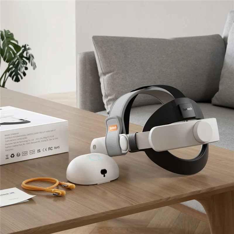 SYNTECH VR Headset Battery Head Strap for Meta Quest 3 / 3S Extended Playtime Adjustable Headband