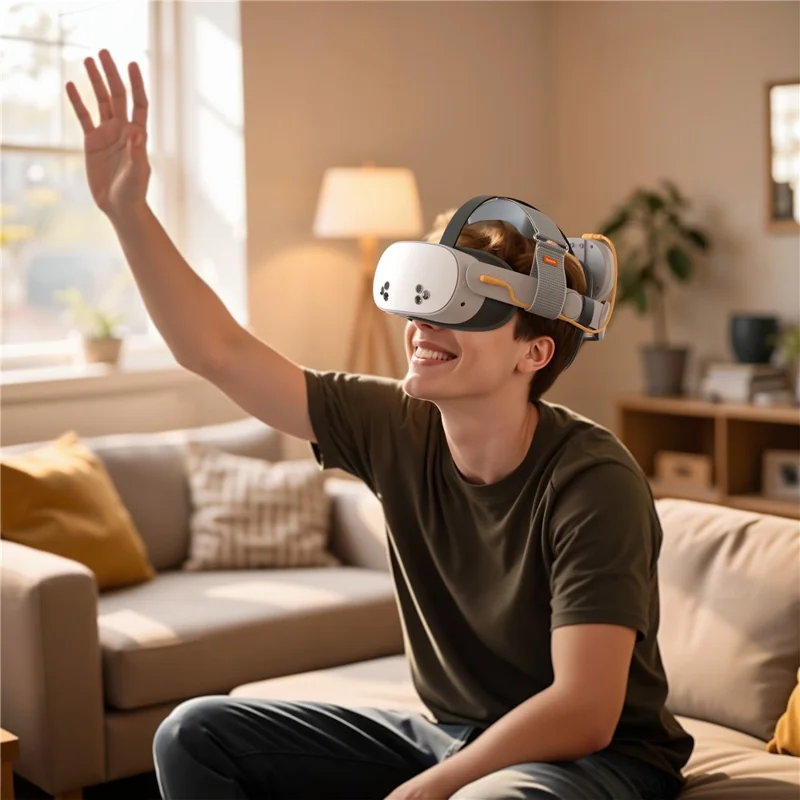 SYNTECH M48PE VR Headset Strap with Battery for Meta Quest 3 / 3S Adjustments Virtual Reality Headband