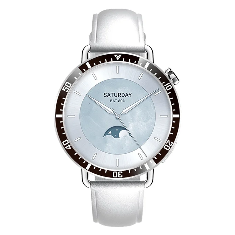 For Xiaomi Watch S4 41mm Bezel Ring Anti Scratch Aluminum Alloy Adhesive Cover - Black  /  White Characters