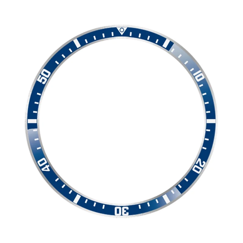 Style A For Samsung Galaxy Watch8 44mm Watch Bezel Aluminum Alloy Protective Ring - Blue  /  White Characters