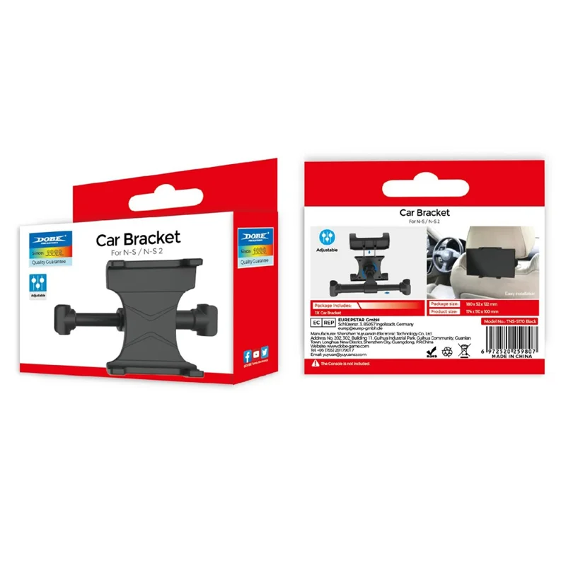 DOBE TNS-5170 bilmonteringsstativ, justerbar hållare för Nintendo Switch / OLED / Switch 2 spelkonsol