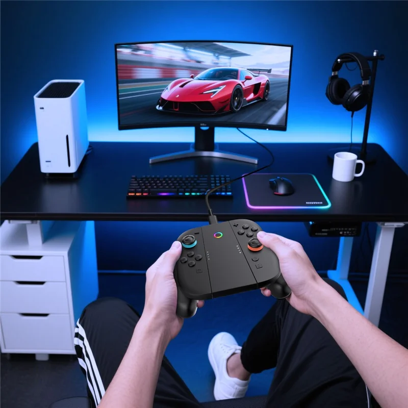 JYS-NS2287B För Nintendo Switch 2 kontrolleringsgrepp med magnetisk laddning och GL/GR-knappar - Svart