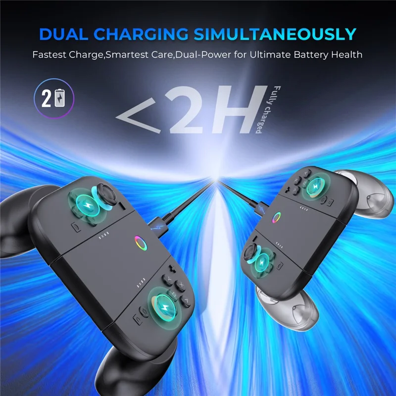 JYS-NS2287B För Nintendo Switch 2 kontrolleringsgrepp med magnetisk laddning och GL/GR-knappar - Svart
