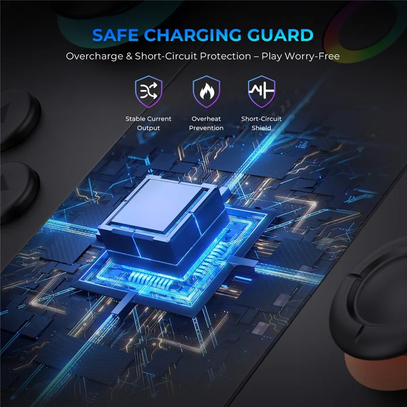 JYS-NS2287B För Nintendo Switch 2 kontrolleringsgrepp med magnetisk laddning och GL/GR-knappar - Svart