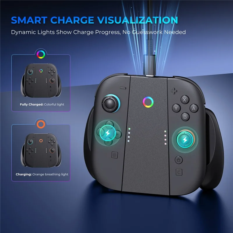 JYS-NS2287B För Nintendo Switch 2 kontrolleringsgrepp med magnetisk laddning och GL/GR-knappar - Svart