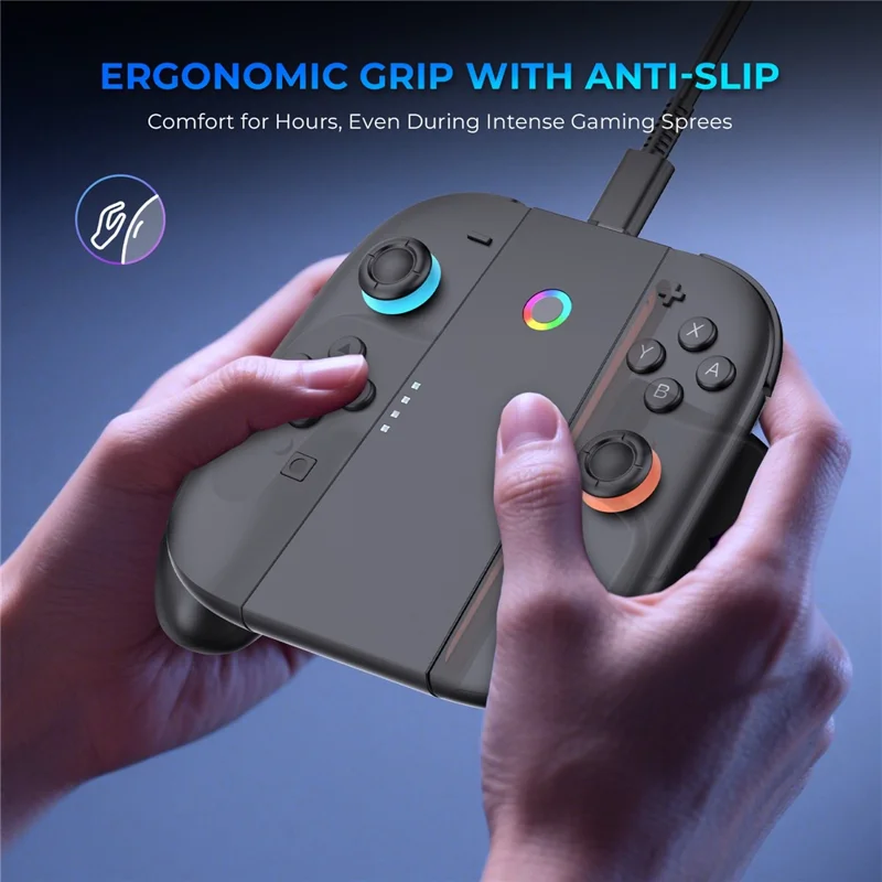 JYS-NS2287B För Nintendo Switch 2 kontrolleringsgrepp med magnetisk laddning och GL/GR-knappar - Svart