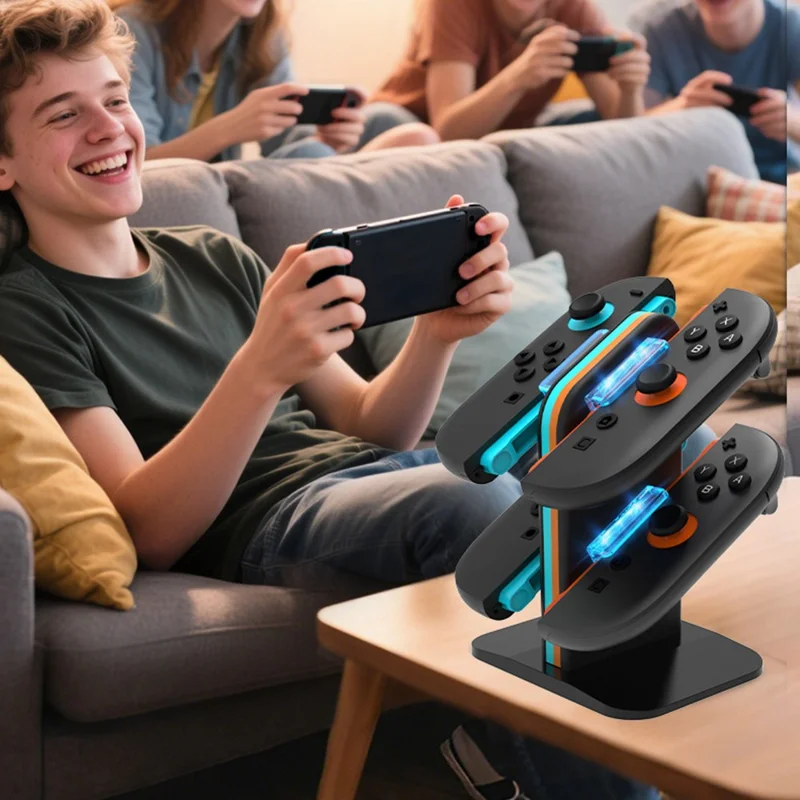 HBS-2859 do Nintendo Switch 2 Joy-Con, stacja ładująca 4 w 1, stojak do ładowania kontrolerów