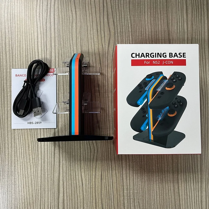HBS-2859 do Nintendo Switch 2 Joy-Con, stacja ładująca 4 w 1, stojak do ładowania kontrolerów