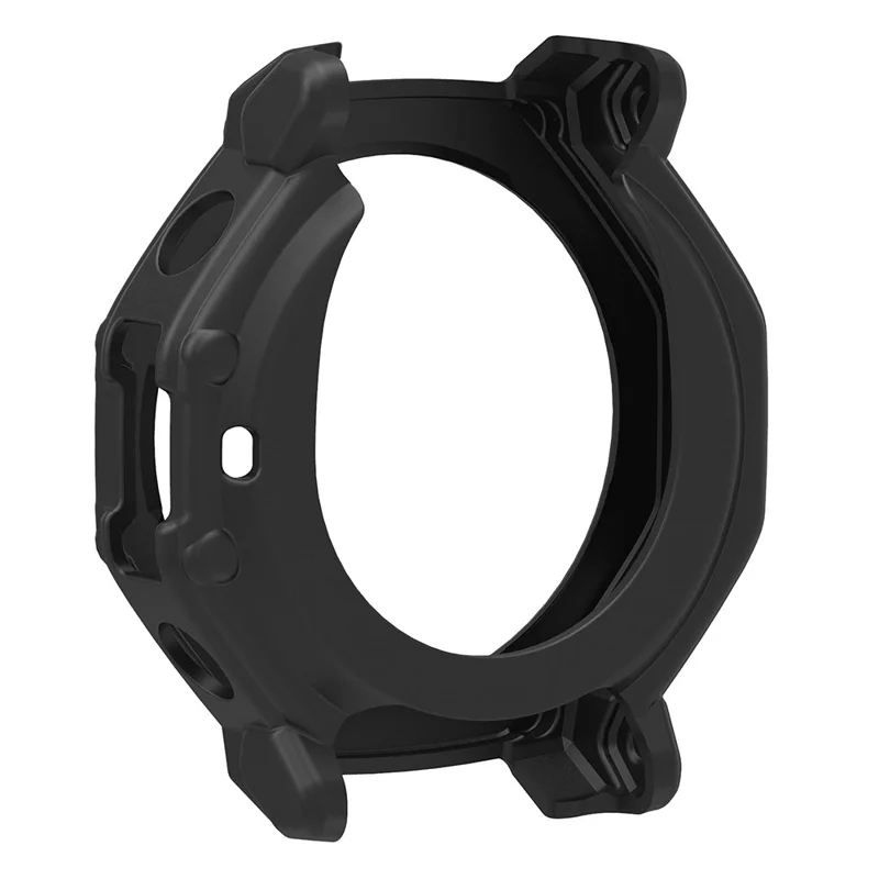 For Huami Amazfit T-Rex 3 Pro 48mm Watch Case Shock Absorbing Scratch Resistant Silicone Protective Cover - Black