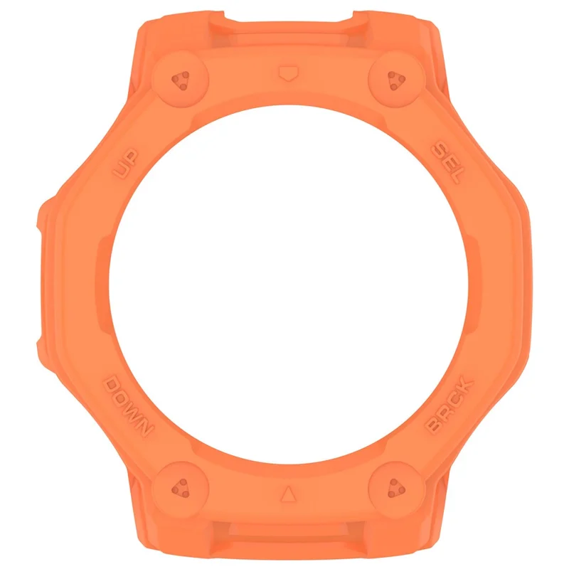 For Huami Amazfit T-Rex 3 Pro 48mm Watch Case Semi-Enclosed Armor TPU Shockproof Protective Cover - Orange