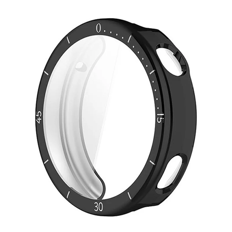 For Huawei Watch GT 6 41mm Full Coverage TPU Case Electroplated Protective Watch Shell with Scale - Black