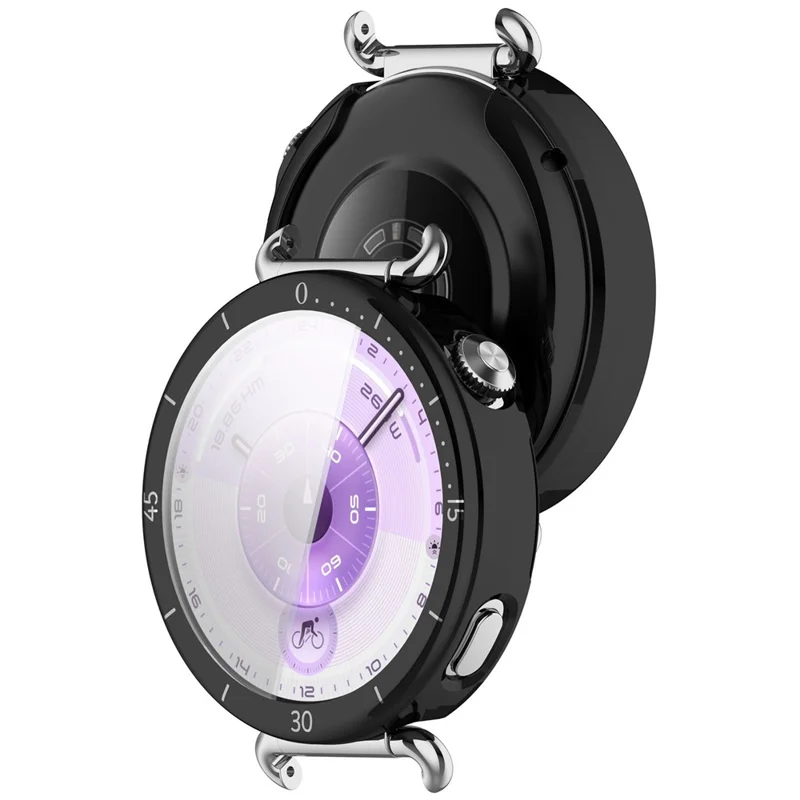 For Huawei Watch GT 6 41mm Full Coverage TPU Case Electroplated Protective Watch Shell with Scale - Black