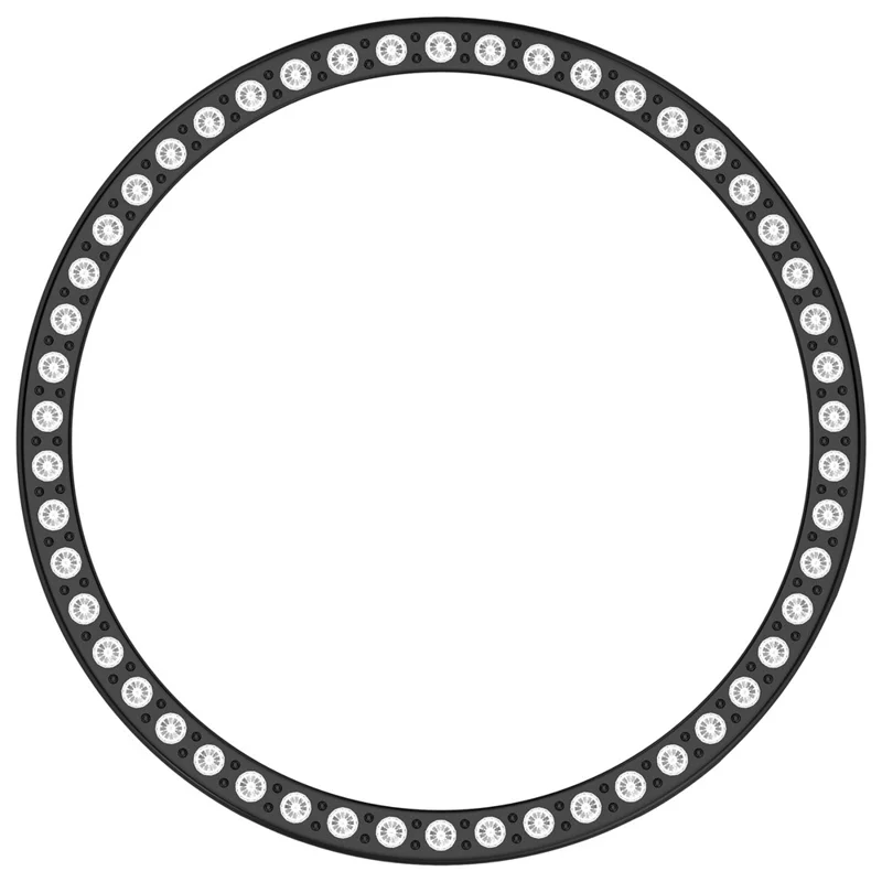 For Huawei Watch GT 6 41mm Watch Case Rhinestone Decor Hollow Electroplating PC Watch Cover - Black