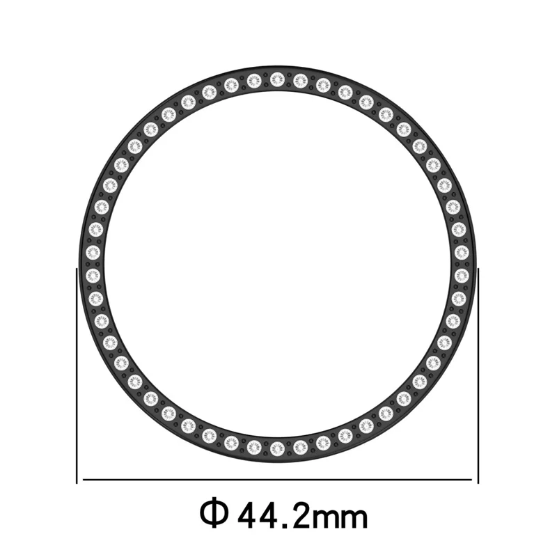 For Huawei Watch GT 6 41mm Watch Case Rhinestone Decor Hollow Electroplating PC Watch Cover - Black