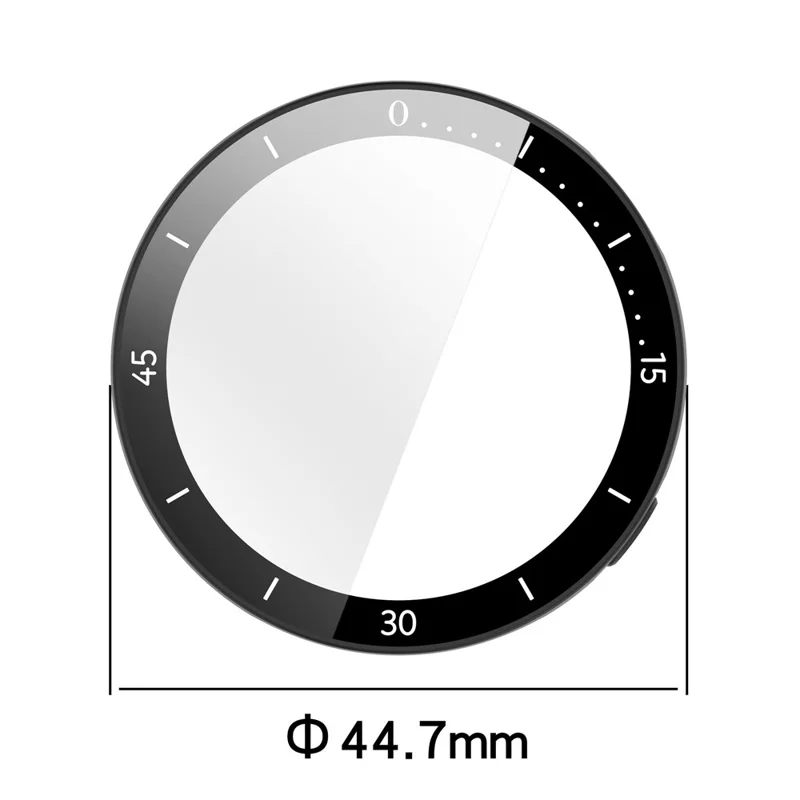 For Huawei Watch GT 6 41mm Protective Case Integrated Scale Design PC Watch Cover with Tempered Glass Film - Black