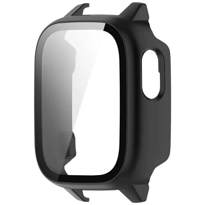Für Cosmo JrTrack 5 Kids Smart Watch Gehäuse PC-Rahmen Cover mit gehärtetem Glasschutzfilm - Schwarz