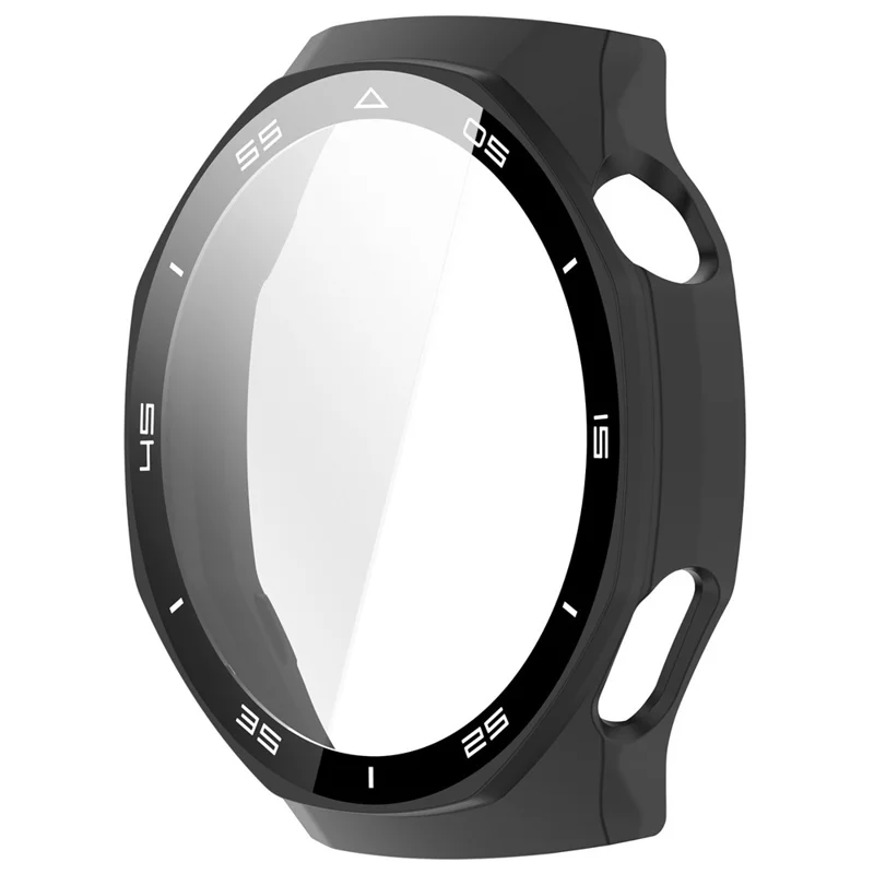 For Huawei Watch GT 6 Pro 46mm Protective Case PC Tempered Glass Watch Cover with Scale - Black