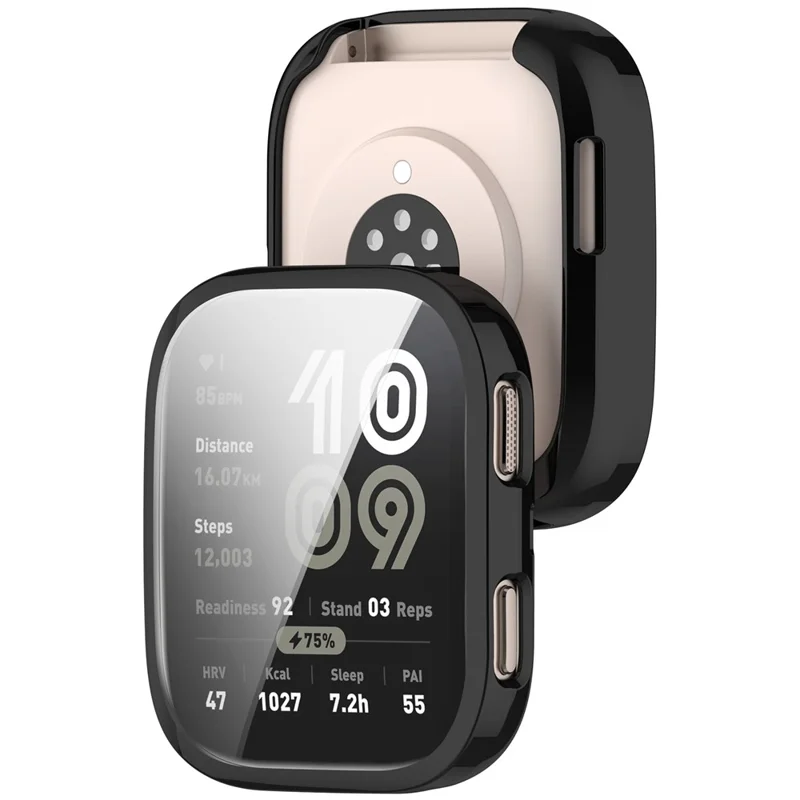 Til Huami Amazfit Bip 6 (A2435) TPU Urbeskyttelse Helt Dækkende Beskyttelsesdæksel - Sort