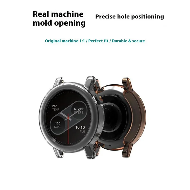 For Nothing CMF Watch Pro 2 Protective Watch Case TPU Hollow Cover - Transparent Black