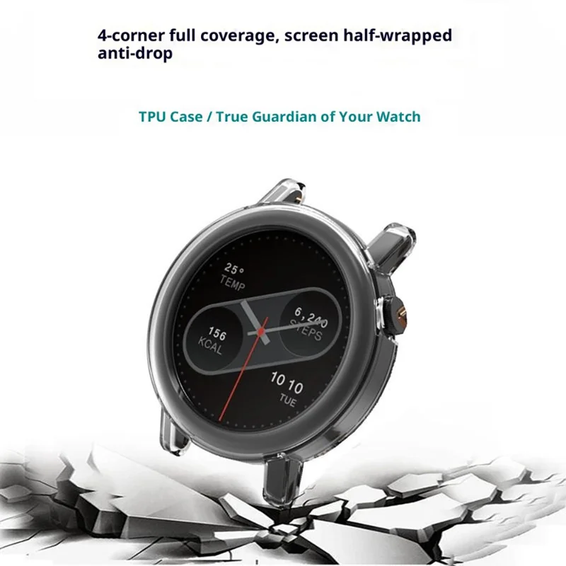 For Nothing CMF Watch Pro 2 Protective Watch Case TPU Hollow Cover - Transparent Black