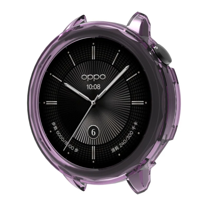 For Oppo Watch X2 Mini Protective Watch Case TPU Hollow Cover - Transparent Purple