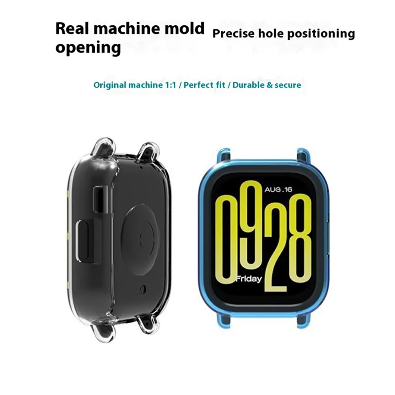 Xiaomi Redmi Watch 5 Lite Schutzgehäuse TPU Hohlabdeckung - Transparent Blau