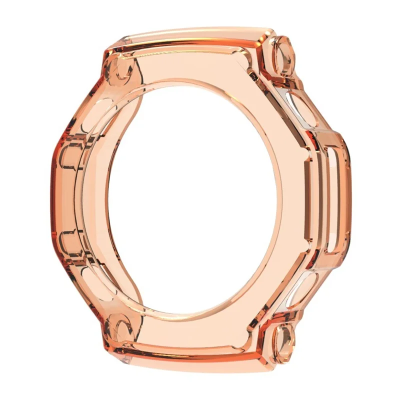 For Huami Amazfit T-Rex 3 Protective Watch Case TPU Hollow Cover - Transparent Orange