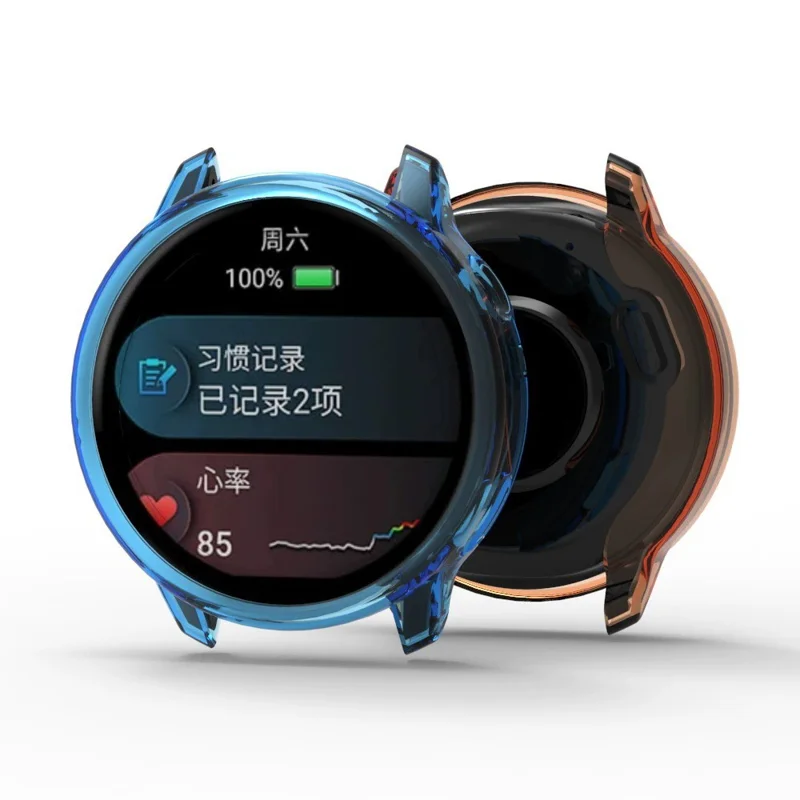 Garmin Venu 4 41mm Étui de protection pour montre TPU Housse creuse - Bleu transparent