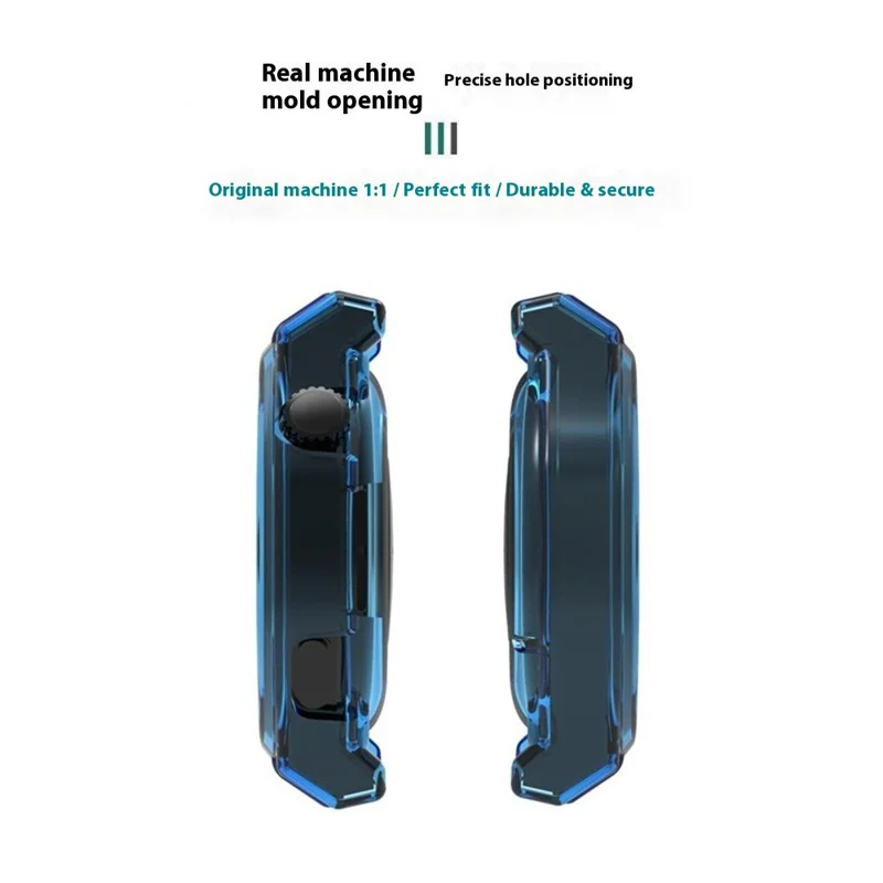 Für Honor Watch 5 Ultra Schutzhülle TPU Hohle Abdeckung - Transparent Schwarz