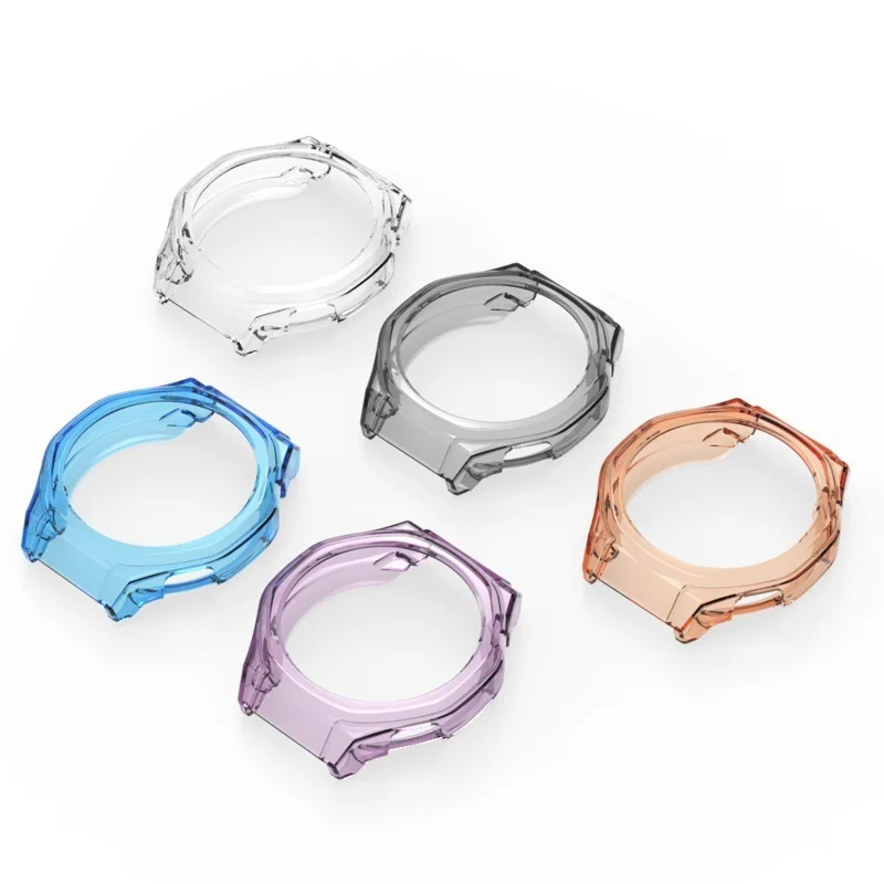 Für Honor Watch 5 Ultra Schutzhülle TPU Hohle Abdeckung - Transparent Schwarz