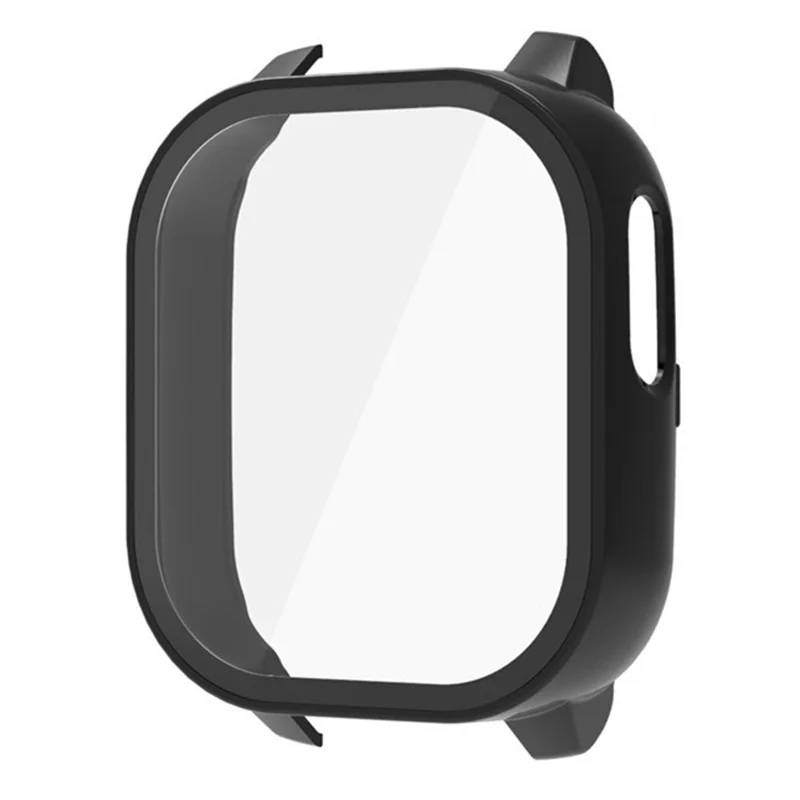 For Cosmo JrTrack 5 Kids Smart Watch Hard PC Watch Protective Case with Tempered Glass Film - Black