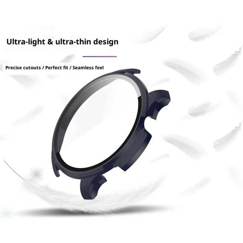 Für Huami Amazfit GTR 4 46mm / 4 Pro 46mm Hartkunststoff-Gehäuseschutz mit Panzerglas-Folie - Schwarz