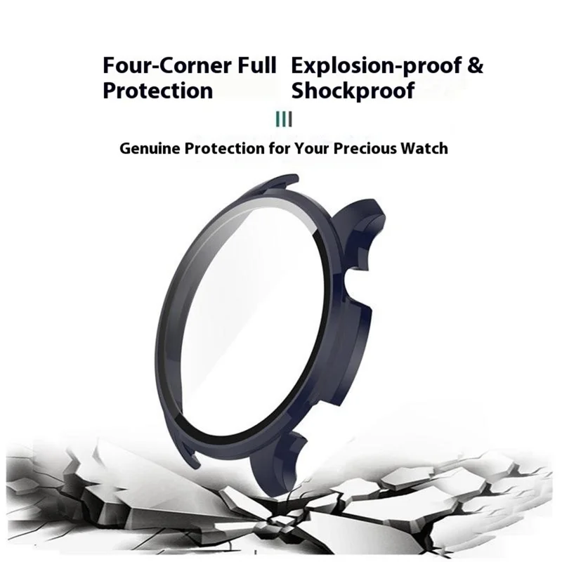 Für Huami Amazfit GTR 4 46mm / 4 Pro 46mm Hartkunststoff-Gehäuseschutz mit Panzerglas-Folie - Schwarz