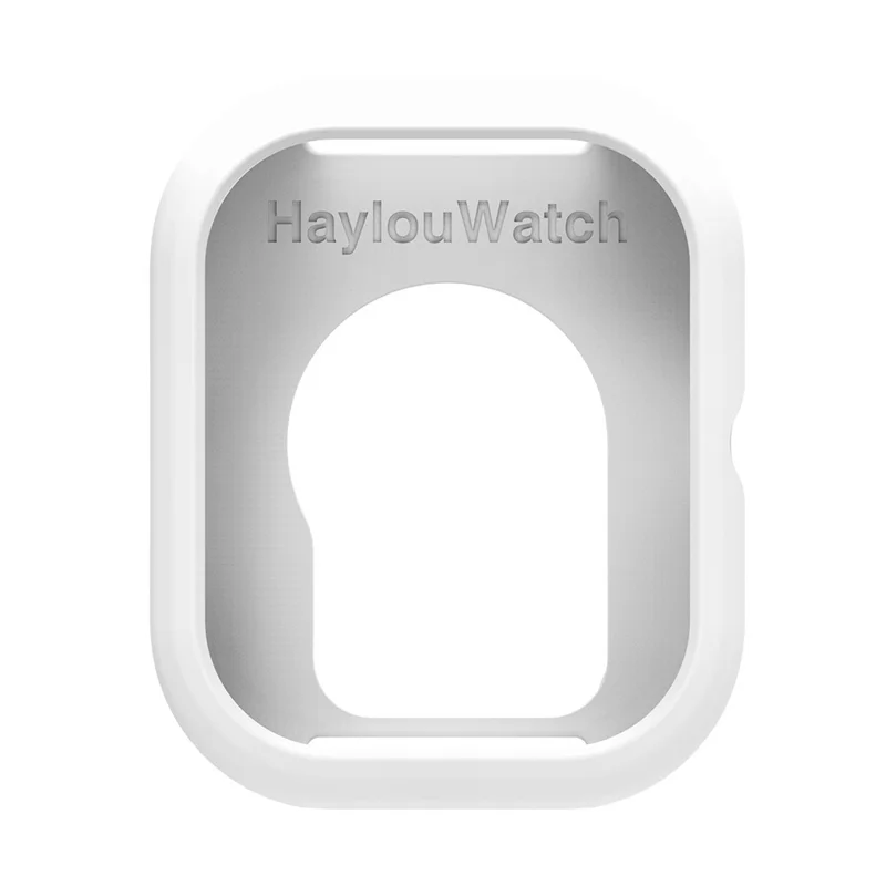 For Honor Choice Haylou Watch Protective Case Shockproof Scratch Resistant Silicone Cover - White