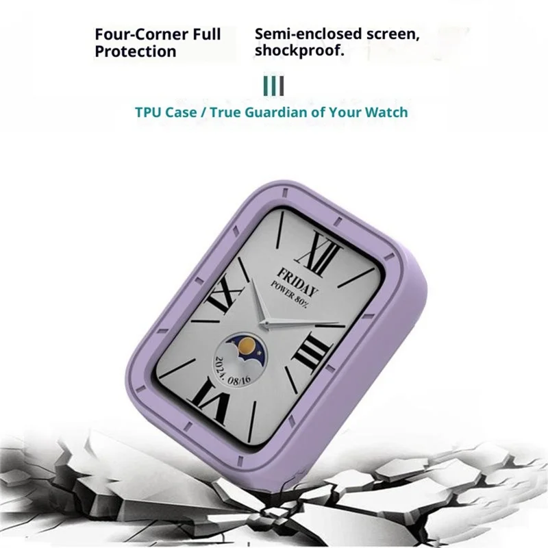 Xiaomi Smart Band 9 Pro TPU-Hülle Hohler Schutzrahmen Uhrencover - Pink