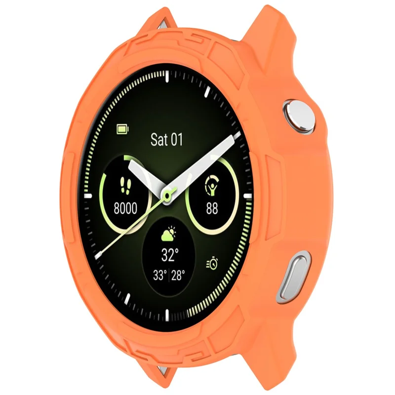 For Garmin Venu 4 45mm Watch Case Semi-Enclosed Armor TPU Shockproof Protective Cover - Orange