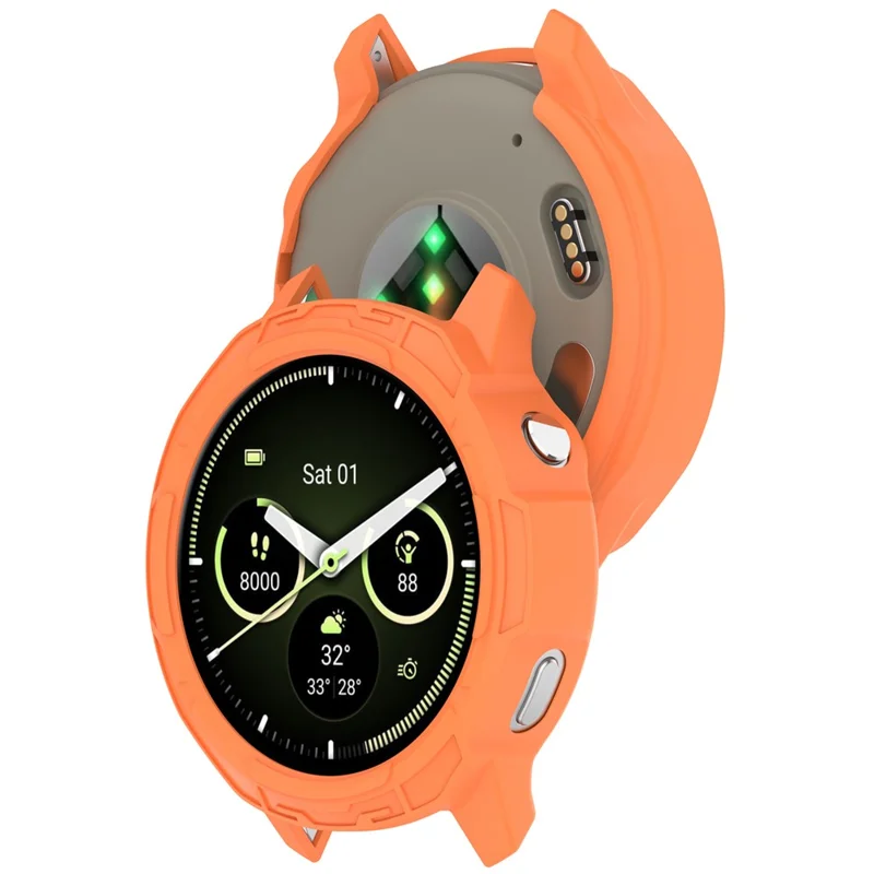 For Garmin Venu 4 45mm Watch Case Semi-Enclosed Armor TPU Shockproof Protective Cover - Orange
