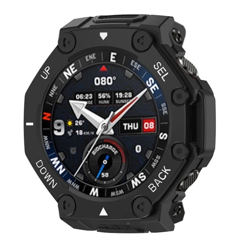 Custodia protettiva per orologio Huami Amazfit T-Rex 3 Pro - Disegno in armatura antigraffio, PC duro satinato - Nero+Bianco