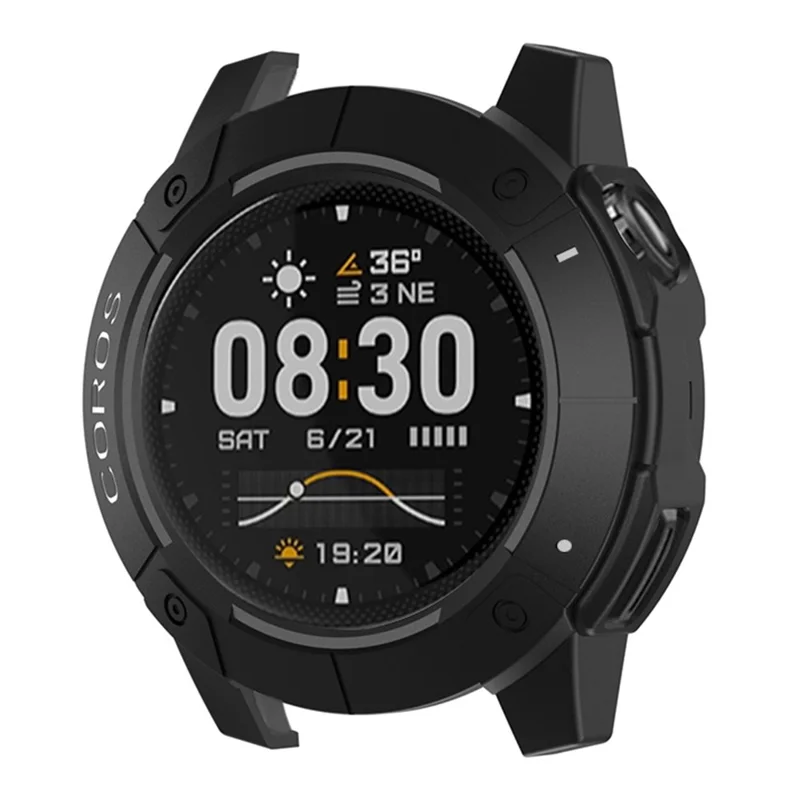 Coros Nomad Watch Case Anti Scratch Armor Design Sanded Hard PC Watch Protective Cover - Preto / Branco