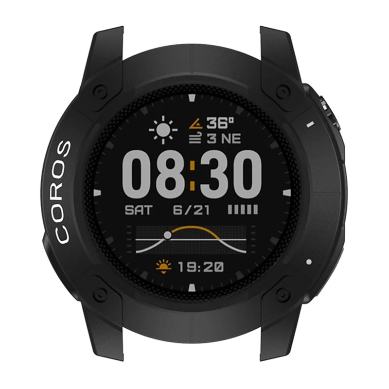 Coros Nomad Watch Case Anti Scratch Armor Design Sanded Hard PC Watch Protective Cover - Preto / Branco