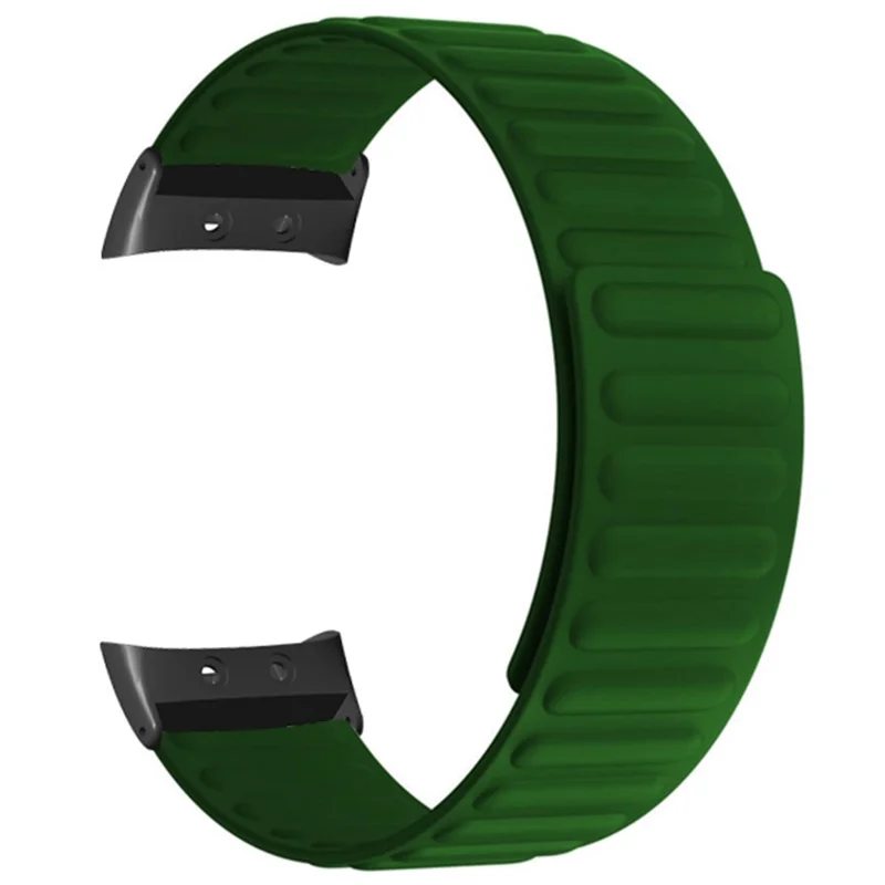Replacement Strap for Garmin Forerunner 45S / Forerunner 45 / Swim 2 Magnetic Silicone Watch Band - Army Green