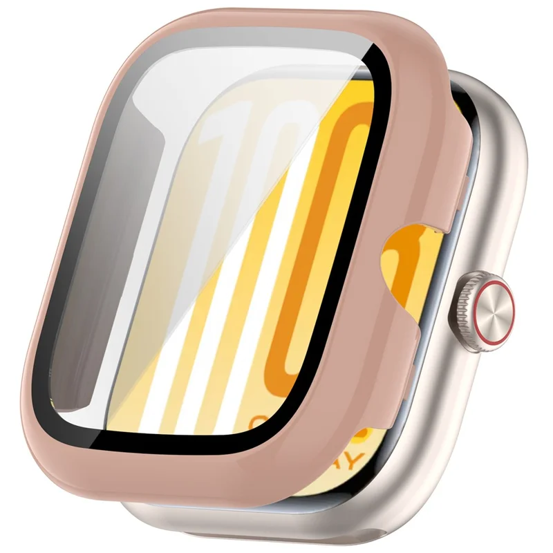 For vivo Watch GT 2 / iQOO Watch GT 2 Hard PC Watch Protective Case with Tempered Glass Film - Pink