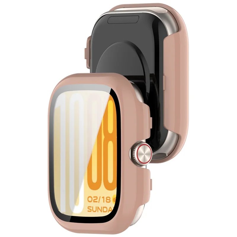 For vivo Watch GT 2 / iQOO Watch GT 2 Hard PC Watch Protective Case with Tempered Glass Film - Pink