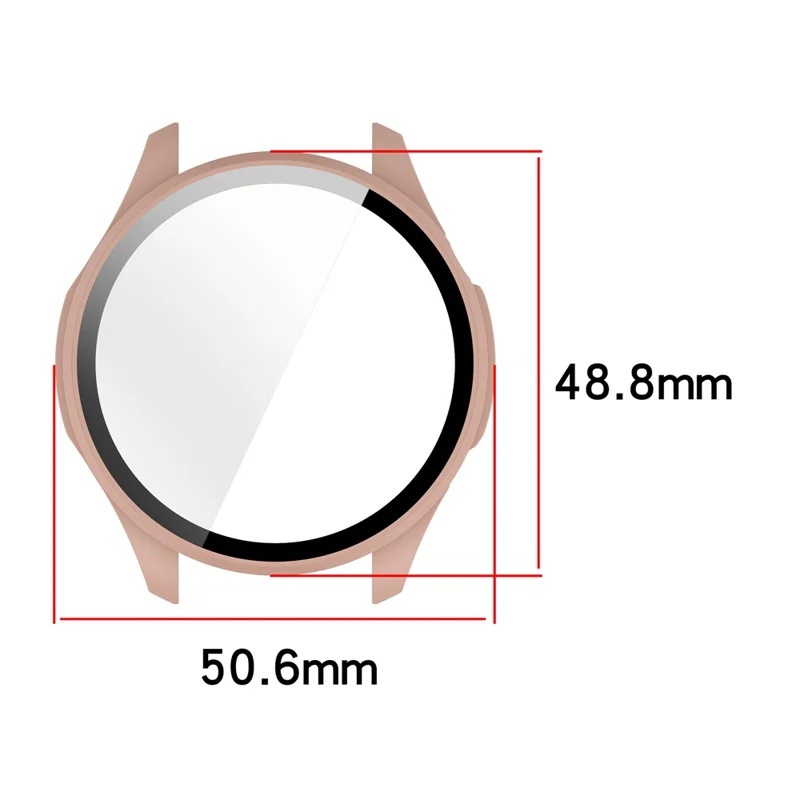 For Honor Watch 5 Pro Hard PC Watch Protective Case with Tempered Glass Film - Pink