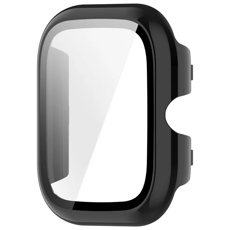 For vivo Watch GT 2 / iQOO Watch GT 2 Case PC Frame Watch Cover with Tempered Glass Screen Film - Black