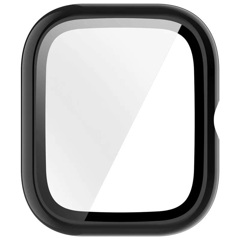 For vivo Watch GT 2 / iQOO Watch GT 2 Case PC Frame Watch Cover with Tempered Glass Screen Film - Black