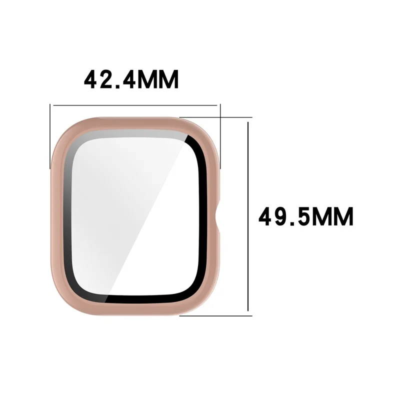 For vivo Watch GT 2 / iQOO Watch GT 2 Case PC Frame Watch Cover with Tempered Glass Screen Film - Black