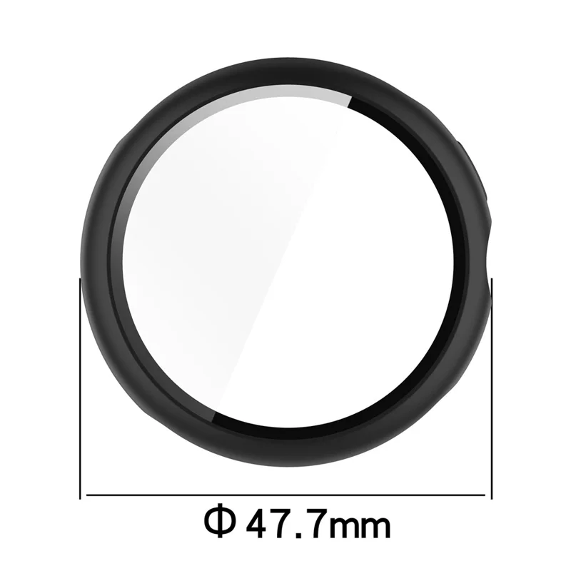 Google Pixel Watch 4 45mm Gehäuse Harte PC-Uhr Schutzhülle mit gehärtetem Glasfilm - Schwarz