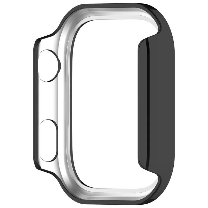 For Xiaomi Redmi Watch 6 Protective Case Hollow Design Hard PC Rhinestone Decor Cover - Electroplated Black