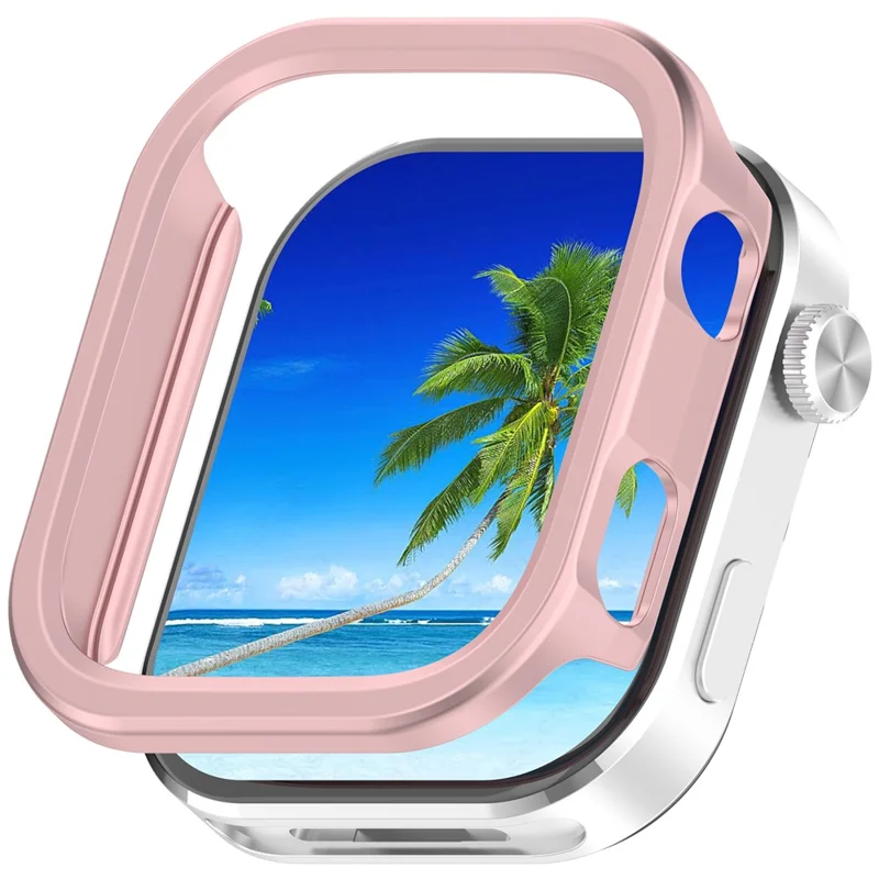 Funda rígida de PC para el reloj Xiaomi Redmi Watch 6, resistente a los arañazos, cubierta protectora hueca - Rosa Rosado